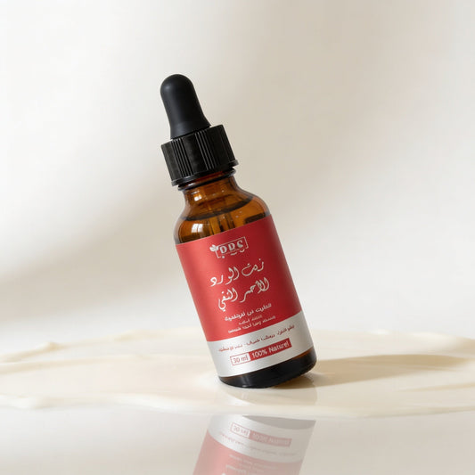Natural rose oil for deep moisturizing and nourishing skin and hair