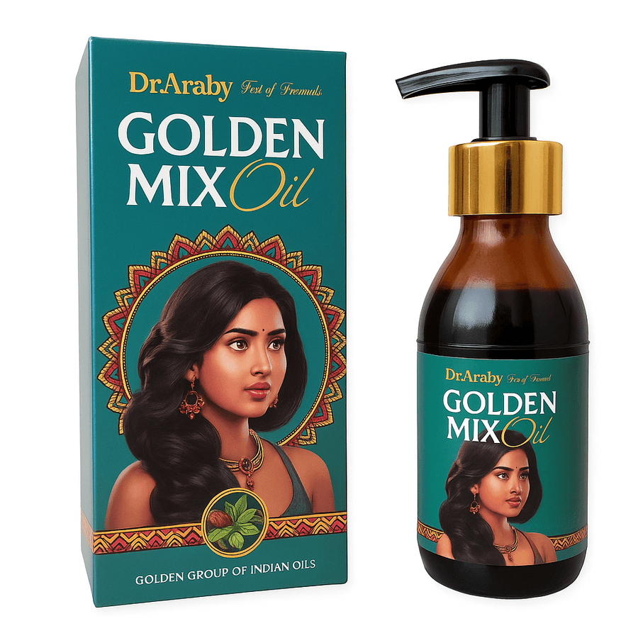 Golden Mix Dr. Arabi Indian Hair Oil for Hair Loss, Density and Length 100ml