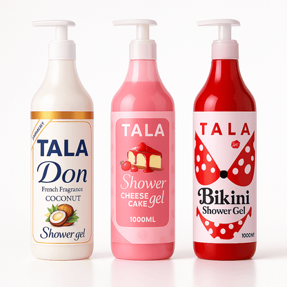 Tala refreshing shower gel cleanses the body with a soft fragrance that lasts all day