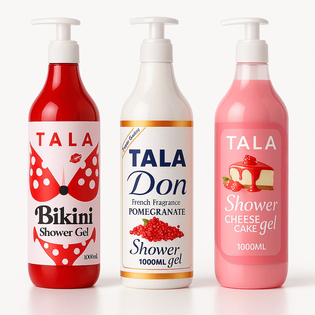 Tala refreshing shower gel cleanses the body with a soft fragrance that lasts all day