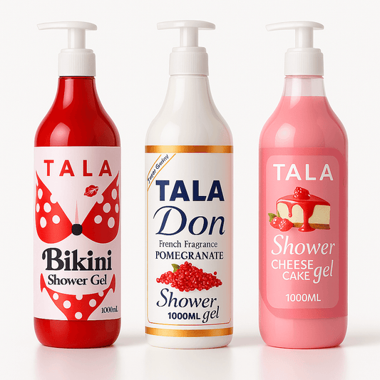 Tala refreshing shower gel cleanses the body with a soft fragrance that lasts all day