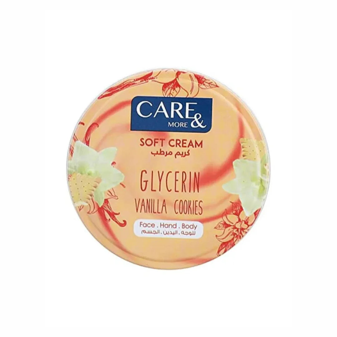 Care & More Glycerin Cream for Deep Moisturization and Softening Dry Skin