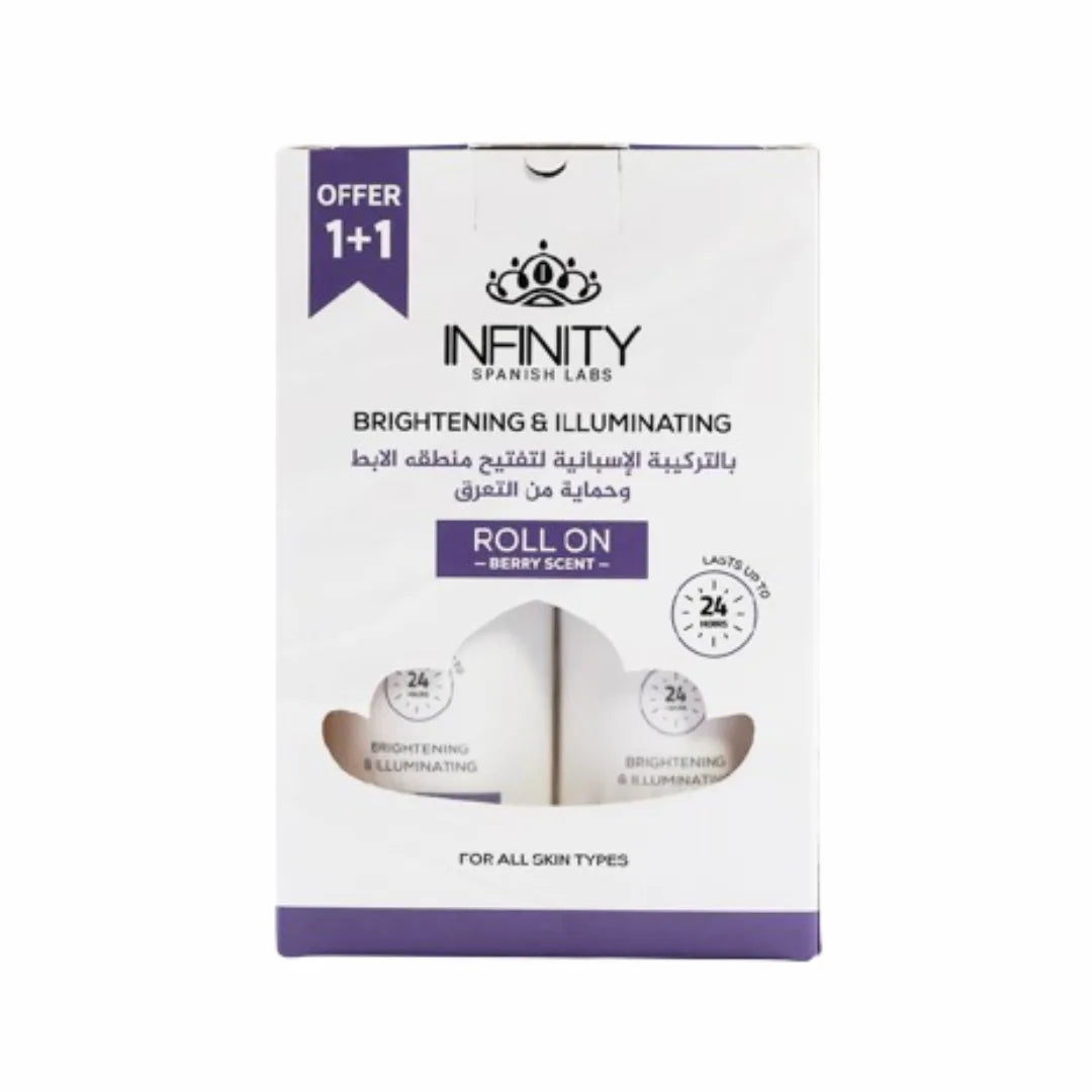 Infinity deodorant with a refreshing berry scent that lasts all day