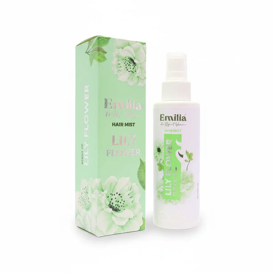 Emilia Lily Flower Hair Mist for hydrating and nourishing hair with a floral scent