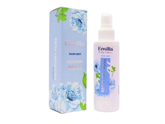 Emilia Recovery Rose Hair Mist for damaged hair treatment and restoration with rose scent