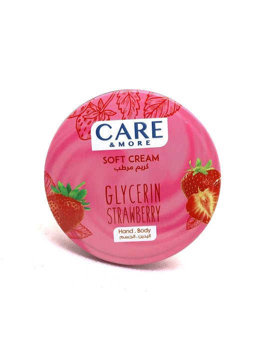 Care & More Glycerin Cream Strawberry for moisturizing and lightening the skin