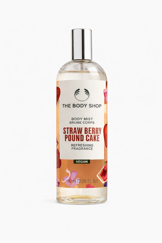 The Body Shop Strawberry Body Mist for refreshing strawberry-scented body hydration