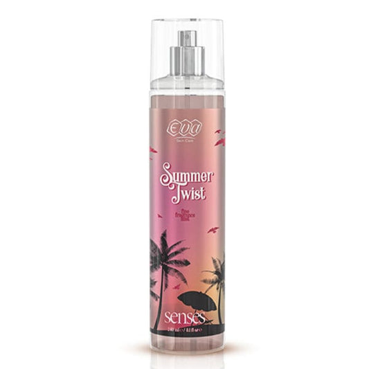 Eva Summer Twist Body Splash, a refreshing fruity summer scented body mist.