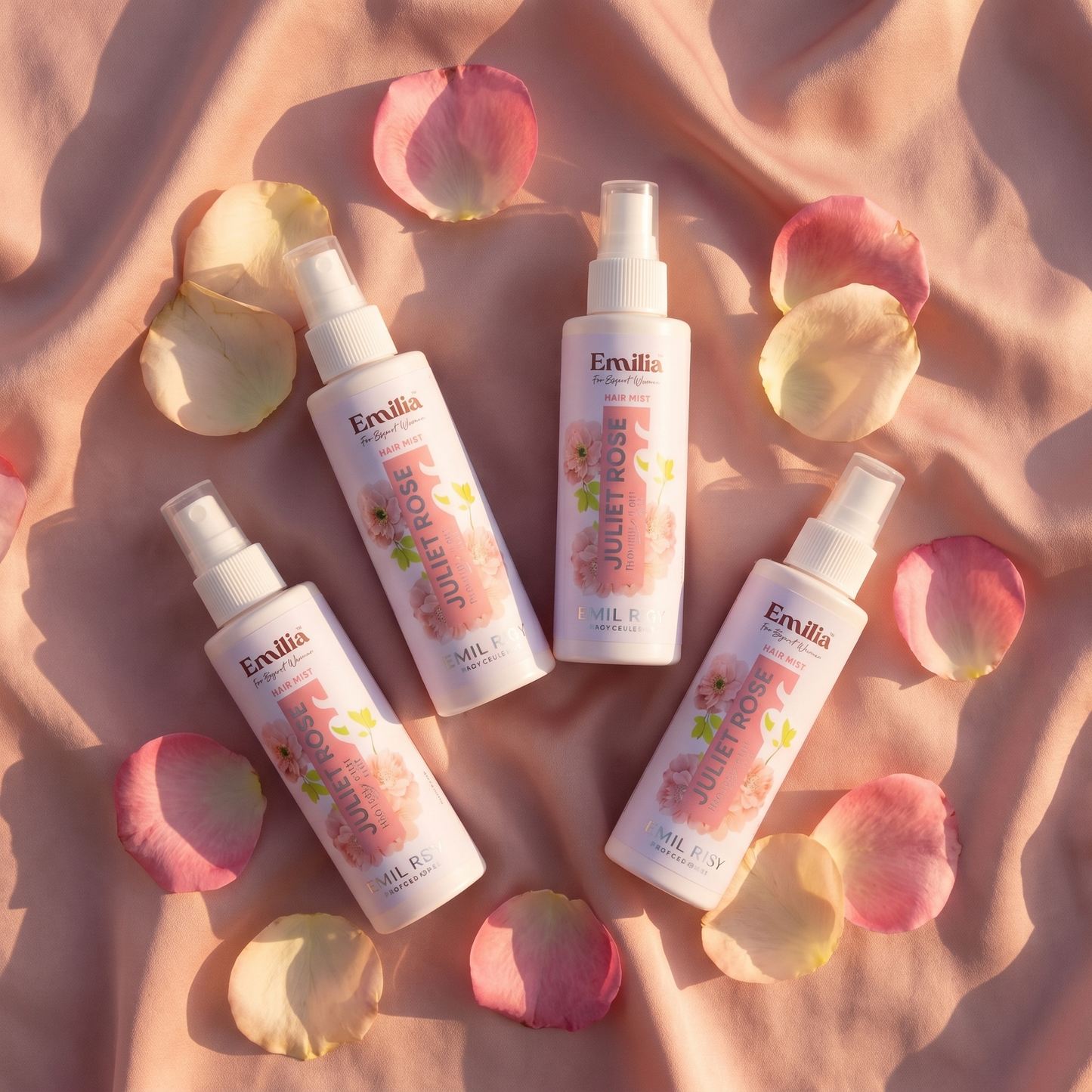 Emilia Hair Mist 4 scents to perfume and moisturize hair all day