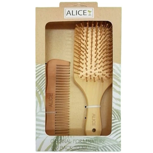 Alice Hairbrush and Comb Set for Gentle Daily Grooming
