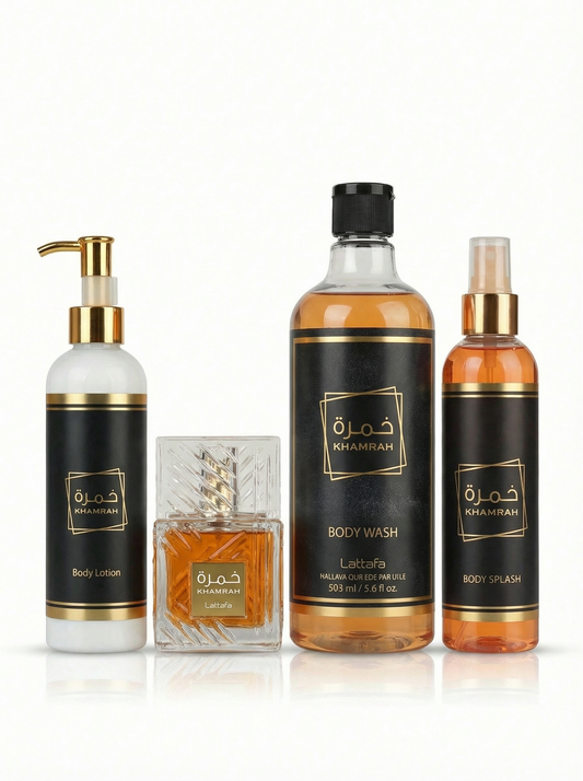 باكدج خمرة عطر ومزيل عرق هدية متكاملة برائحة شرقية دافئة