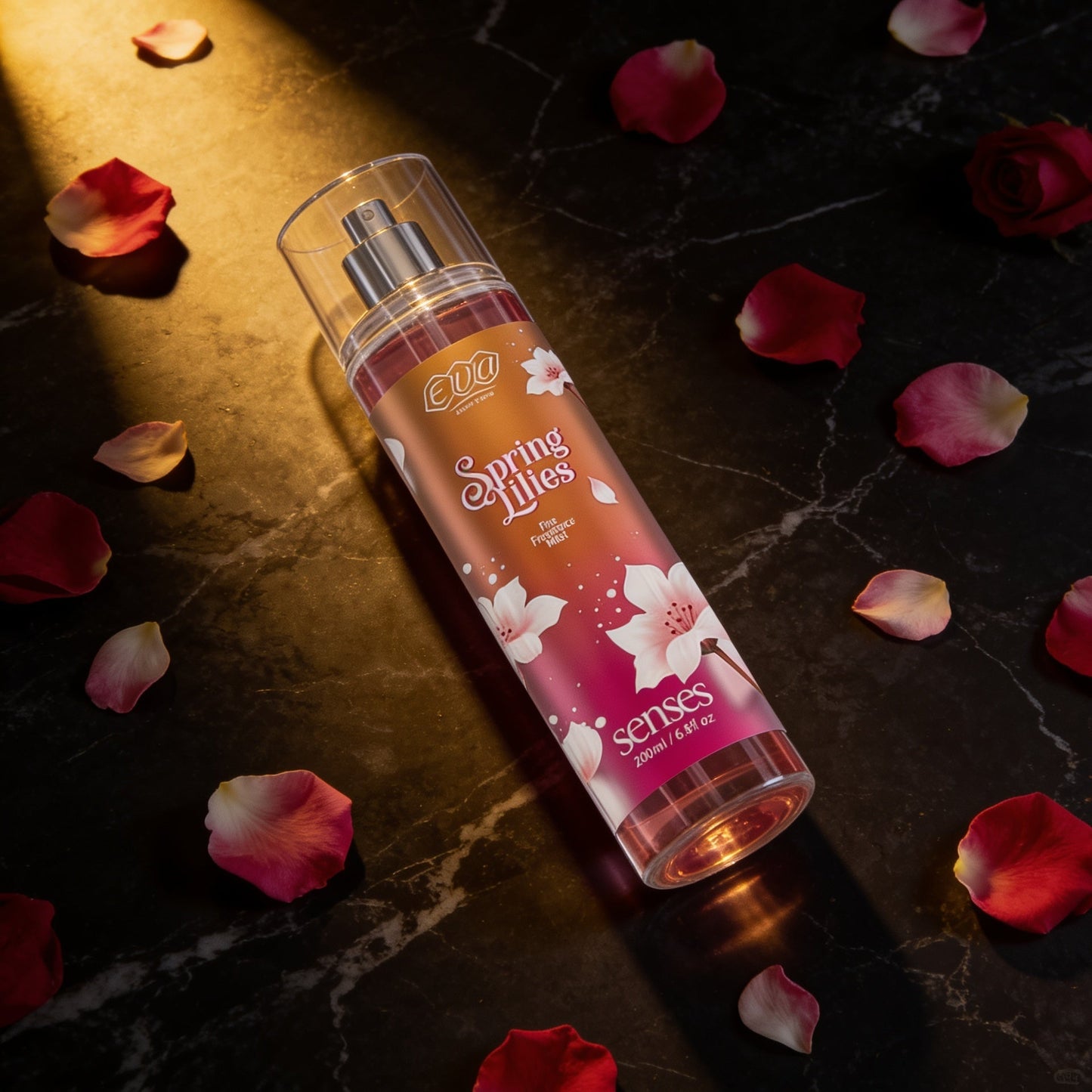 Eva Spring Lilies Body Splash with the floral scent of spring lilies