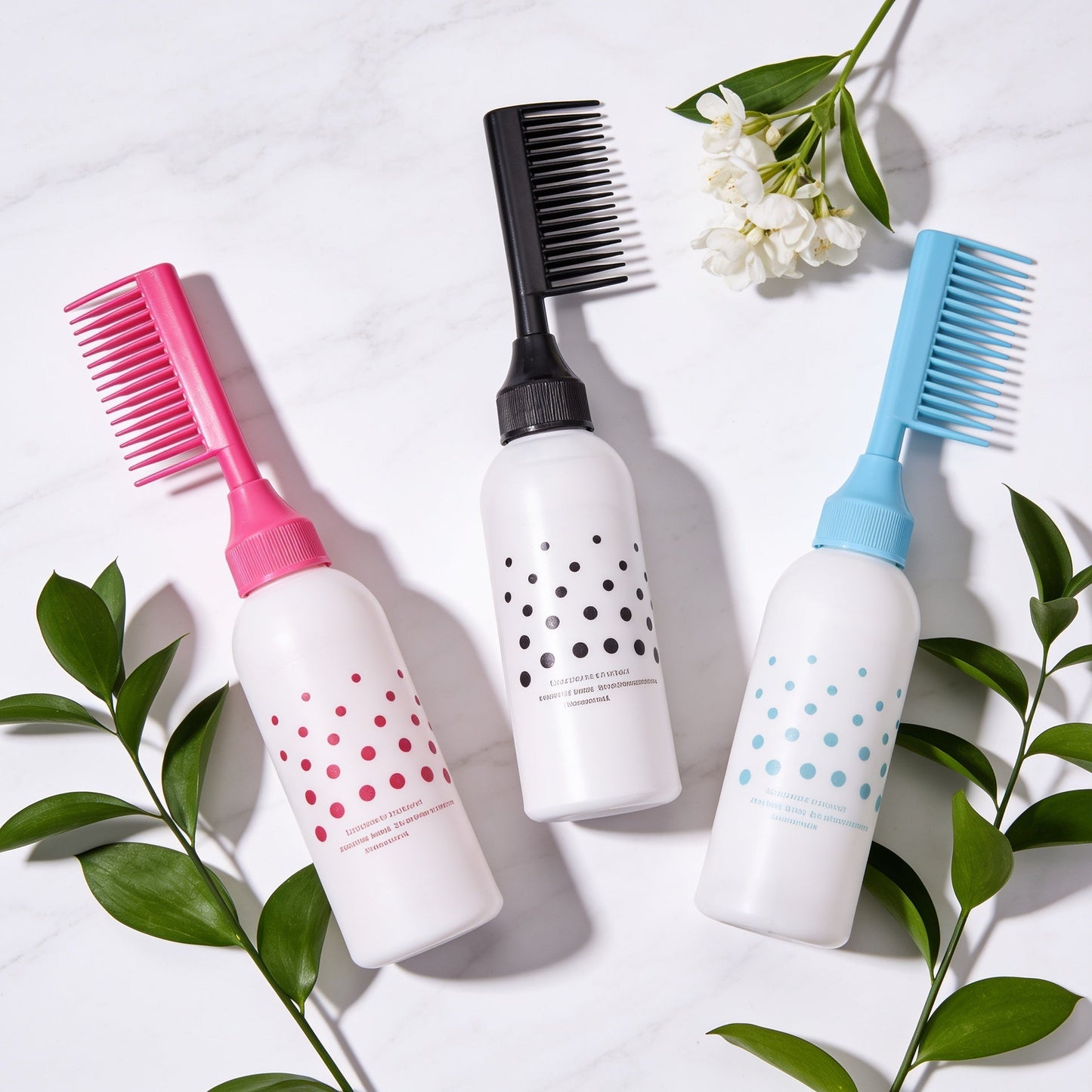 Hair oil applicator for distributing oil on the scalp and stimulating growth