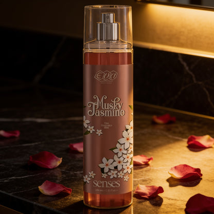 Eva Musky Jasmine Body Splash with the scent of jasmine and oriental musk