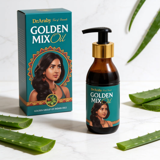 Golden Mix Dr. Arabi Indian Hair Oil for Hair Loss, Density and Length 100ml