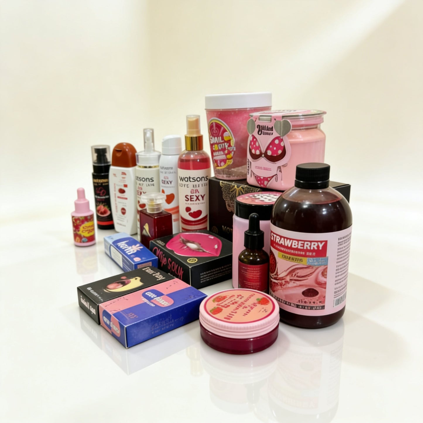 The pampering package: A bride's pampering for comprehensive body care, a luxurious and perfect gift for women.